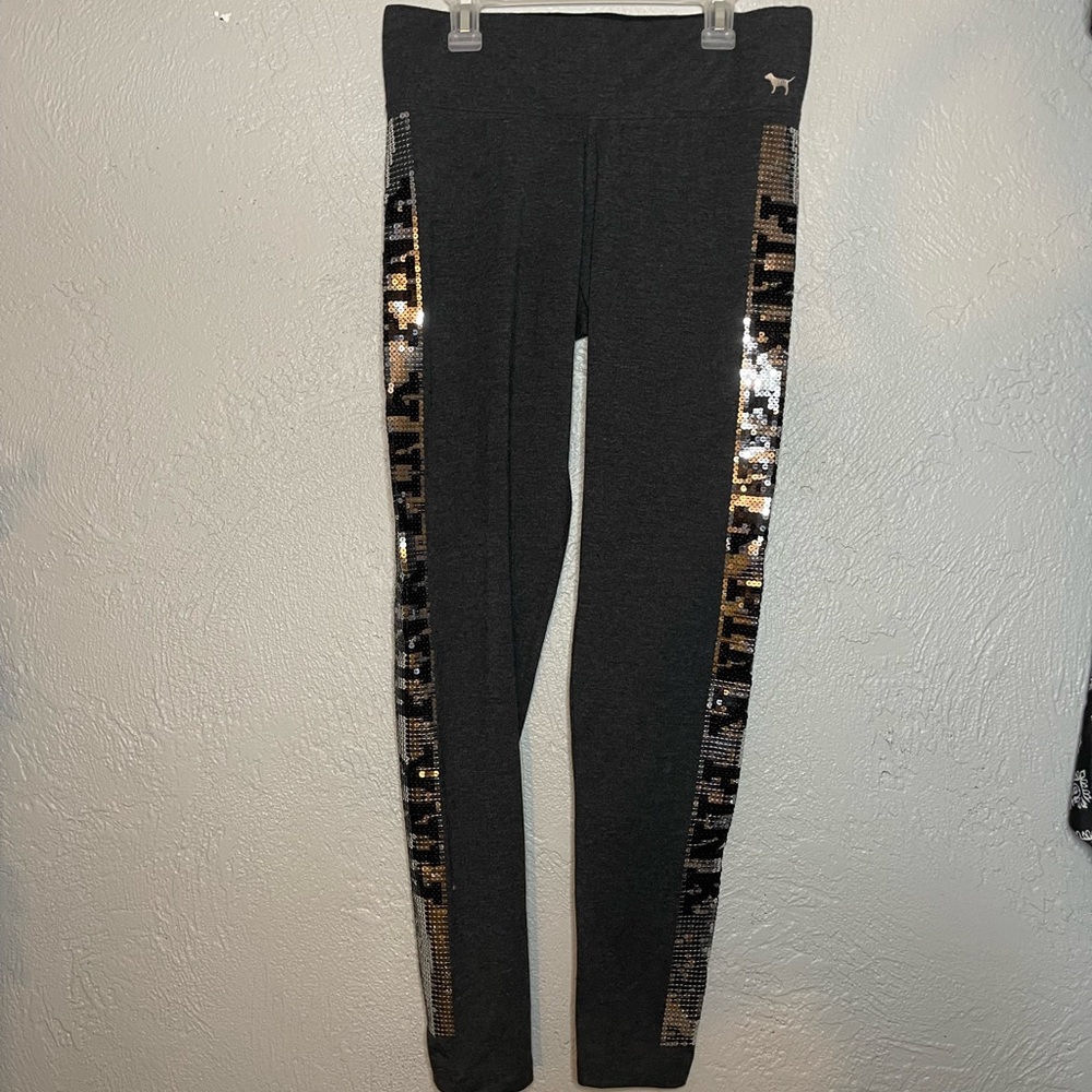 Pink by Victoria Secret Sequin Leggings size M